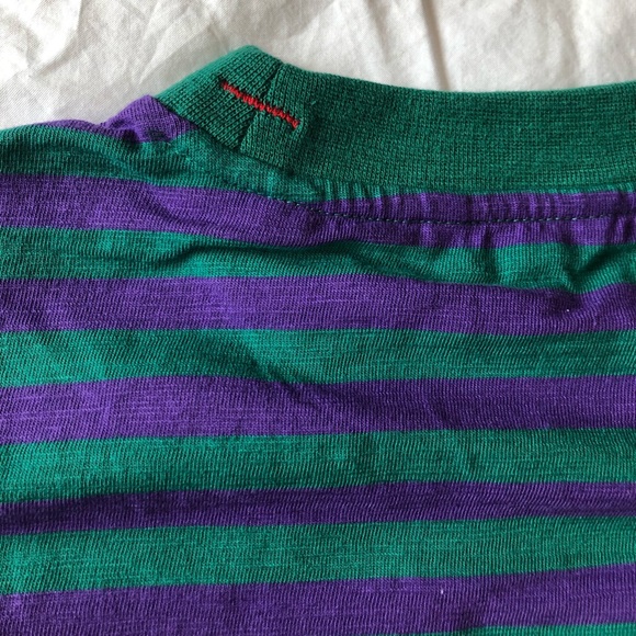 Authentic ASAP Guess green and purple striped T. Size mans xs. - Picture 2 of 5